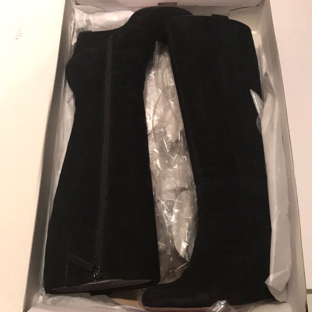 Nine West Black Suede Nworan Knee Boots